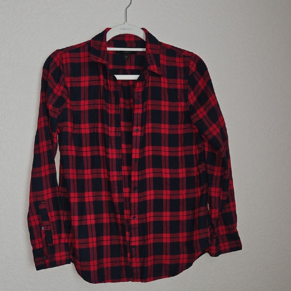 Banana Republic Red and navy Checkered Shirt